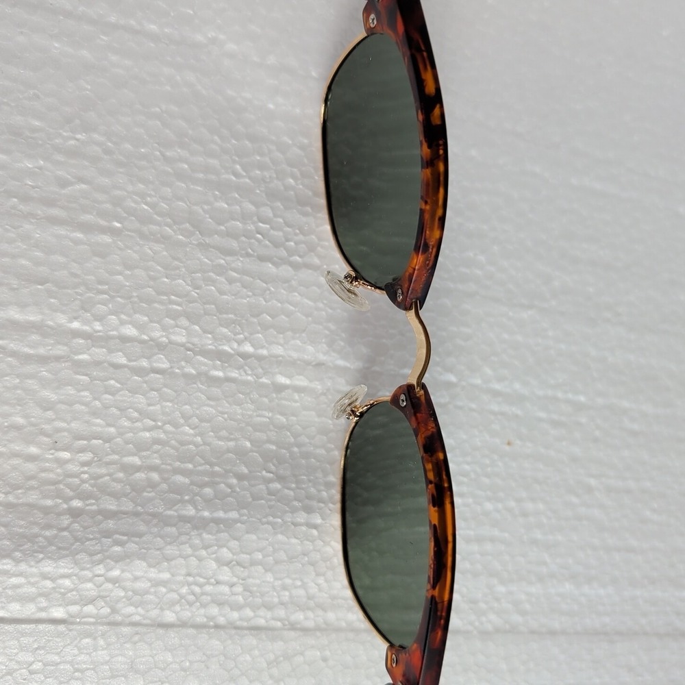 Aevogue Tortoiseshell Square Sunglasses Unisex Brown Orange Gold Tone Sunnies - Picture 6 of 6